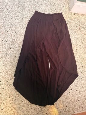 Sozy Clementine Pant | Dark Brown | Linen Blend Wide Leg | Size S | Discontinued